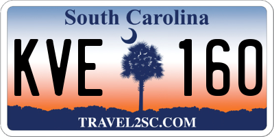 SC license plate KVE160