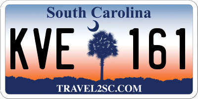 SC license plate KVE161