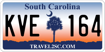 SC license plate KVE164