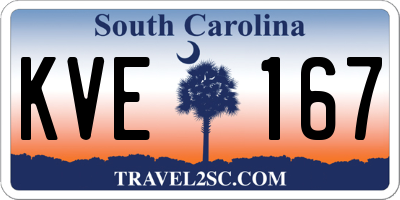 SC license plate KVE167