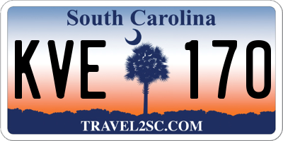 SC license plate KVE170