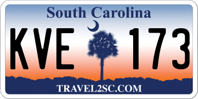 SC license plate KVE173