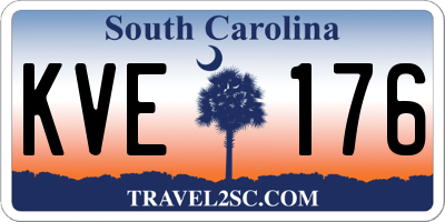 SC license plate KVE176