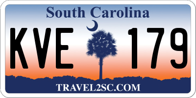 SC license plate KVE179