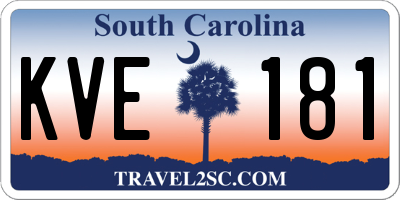 SC license plate KVE181