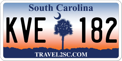 SC license plate KVE182