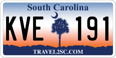 SC license plate KVE191