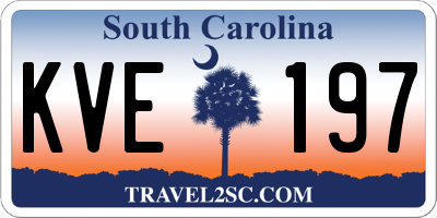 SC license plate KVE197