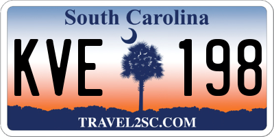 SC license plate KVE198