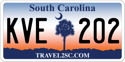 SC license plate KVE202