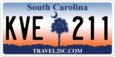SC license plate KVE211