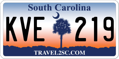 SC license plate KVE219