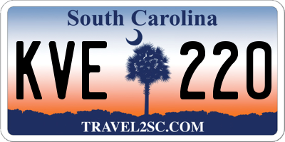 SC license plate KVE220