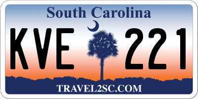 SC license plate KVE221