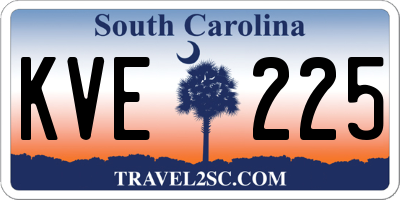SC license plate KVE225