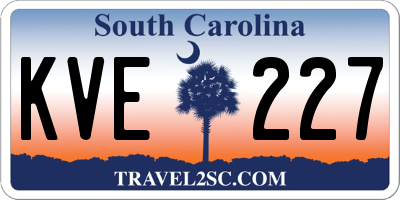 SC license plate KVE227