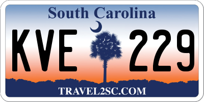 SC license plate KVE229