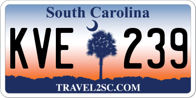 SC license plate KVE239