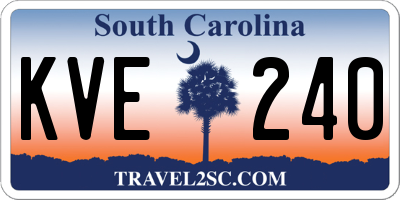 SC license plate KVE240