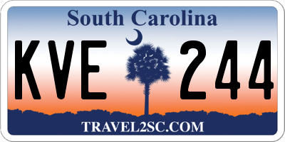 SC license plate KVE244