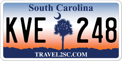 SC license plate KVE248