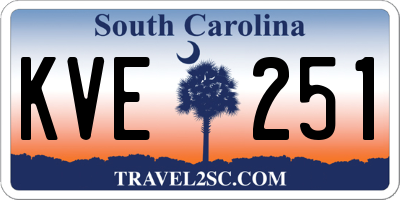 SC license plate KVE251