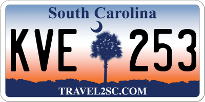 SC license plate KVE253