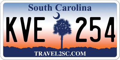 SC license plate KVE254