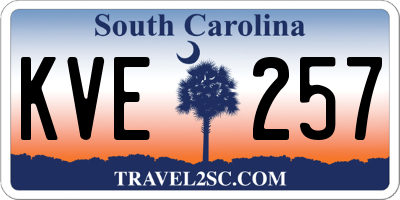 SC license plate KVE257