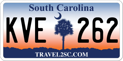SC license plate KVE262