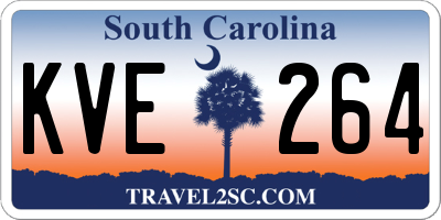 SC license plate KVE264