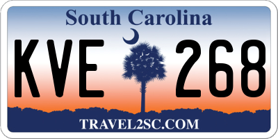 SC license plate KVE268