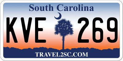 SC license plate KVE269