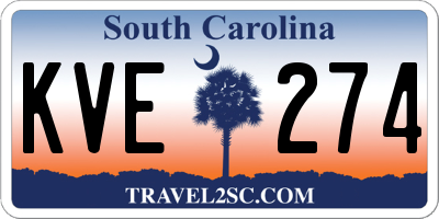 SC license plate KVE274