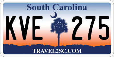 SC license plate KVE275