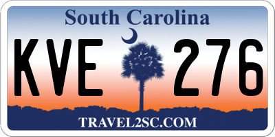 SC license plate KVE276