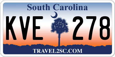 SC license plate KVE278
