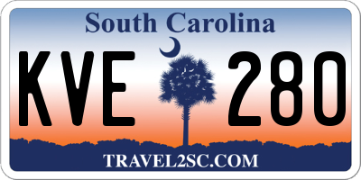 SC license plate KVE280