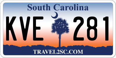 SC license plate KVE281