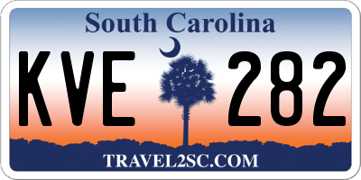 SC license plate KVE282