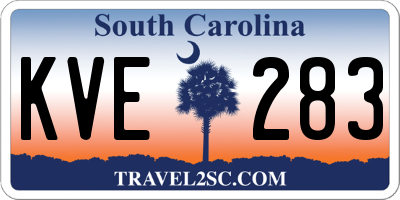 SC license plate KVE283
