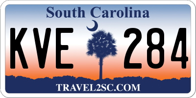 SC license plate KVE284