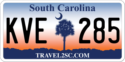 SC license plate KVE285