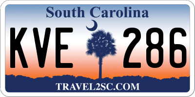 SC license plate KVE286