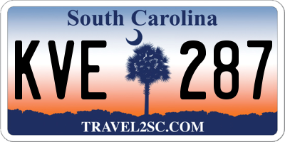 SC license plate KVE287