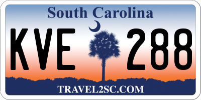 SC license plate KVE288
