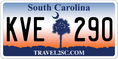 SC license plate KVE290