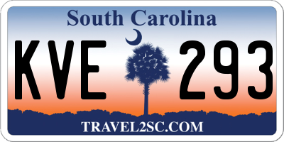 SC license plate KVE293