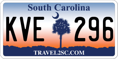 SC license plate KVE296