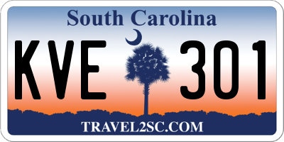 SC license plate KVE301